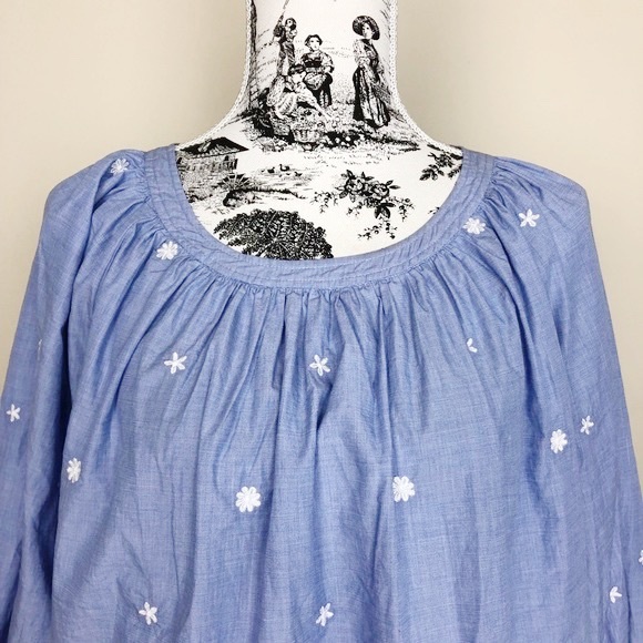 NWOT J. CREW The Perfect Top with Embroidery - Picture 5 of 7